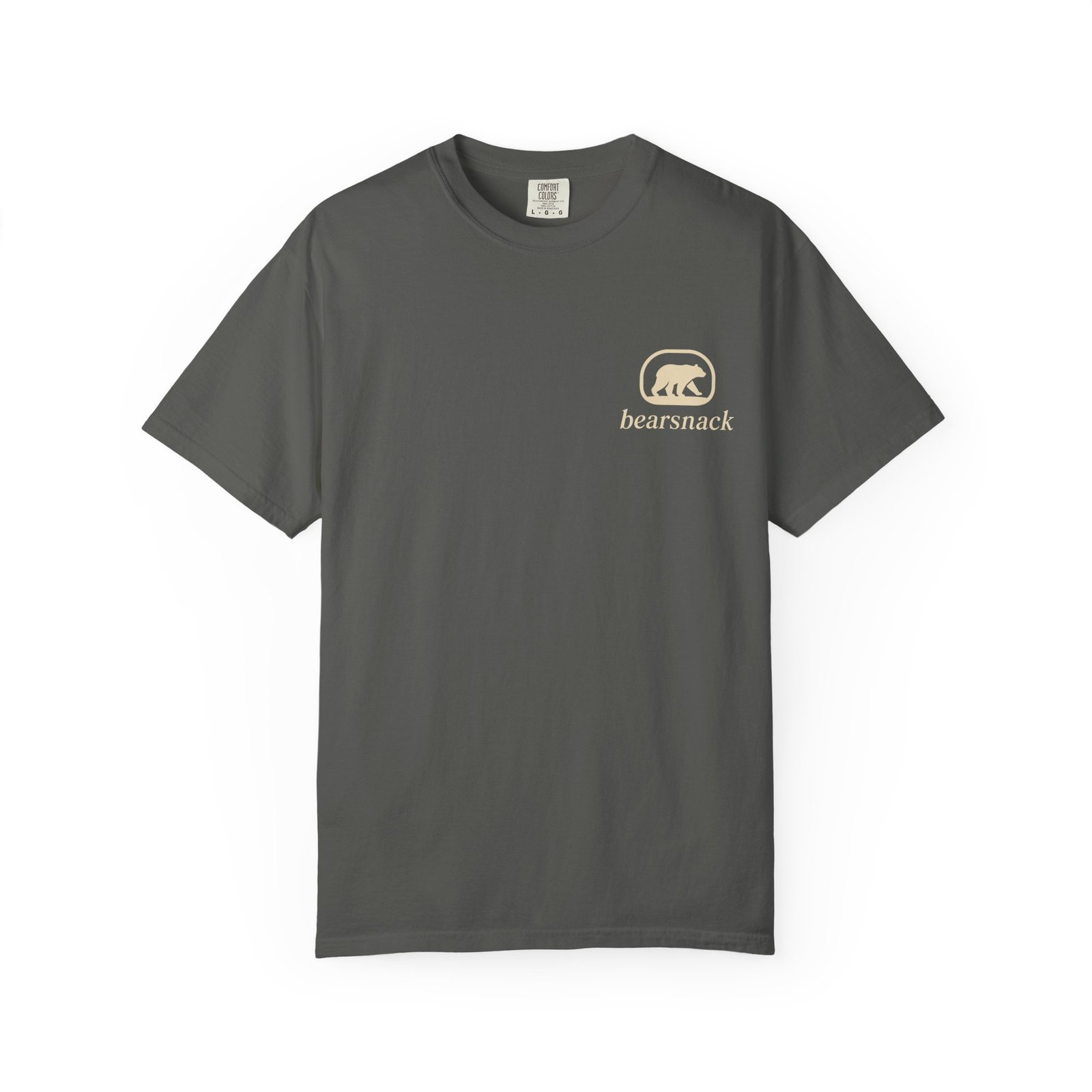 Pepper Heavy Loads Welcome T-shirt, front view with Bearsnack Trail Badge