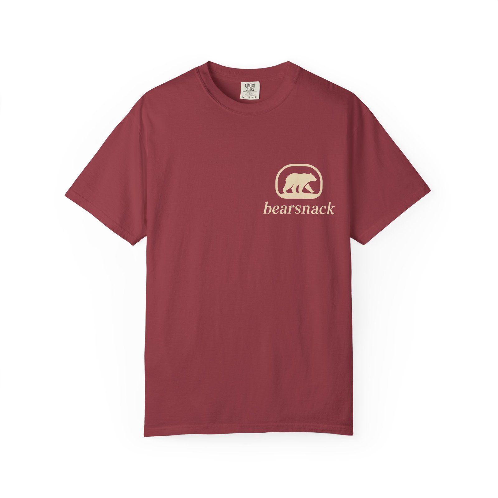 Chili Weekend Bear T-shirt, front view with Bearsnack Trail Badge