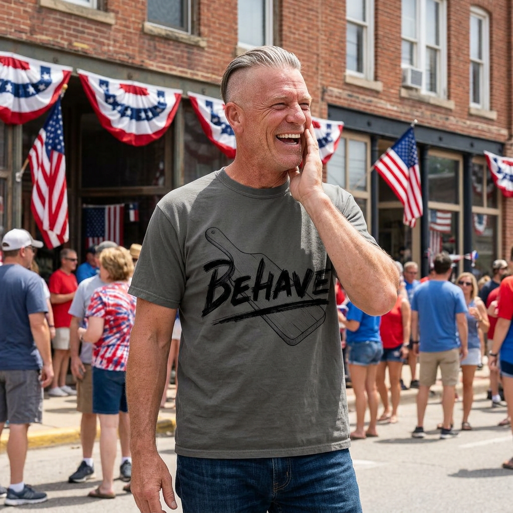 Behave Paddle T-Shirt, Gay Bear Daddy Graphic, Comfort Colors 1717