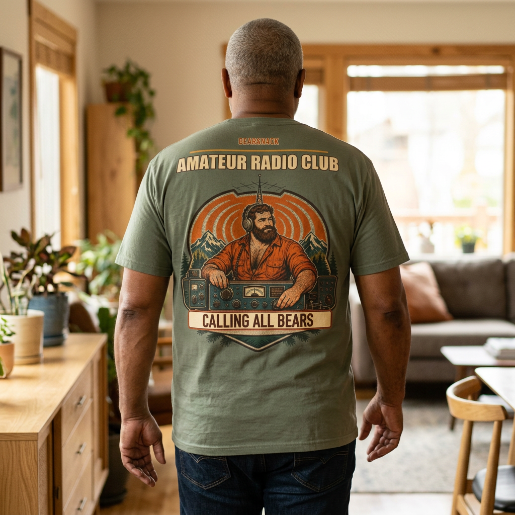 Calling All Bears T-Shirt, Gay Radio Club Back Print, Comfort Colors 1717