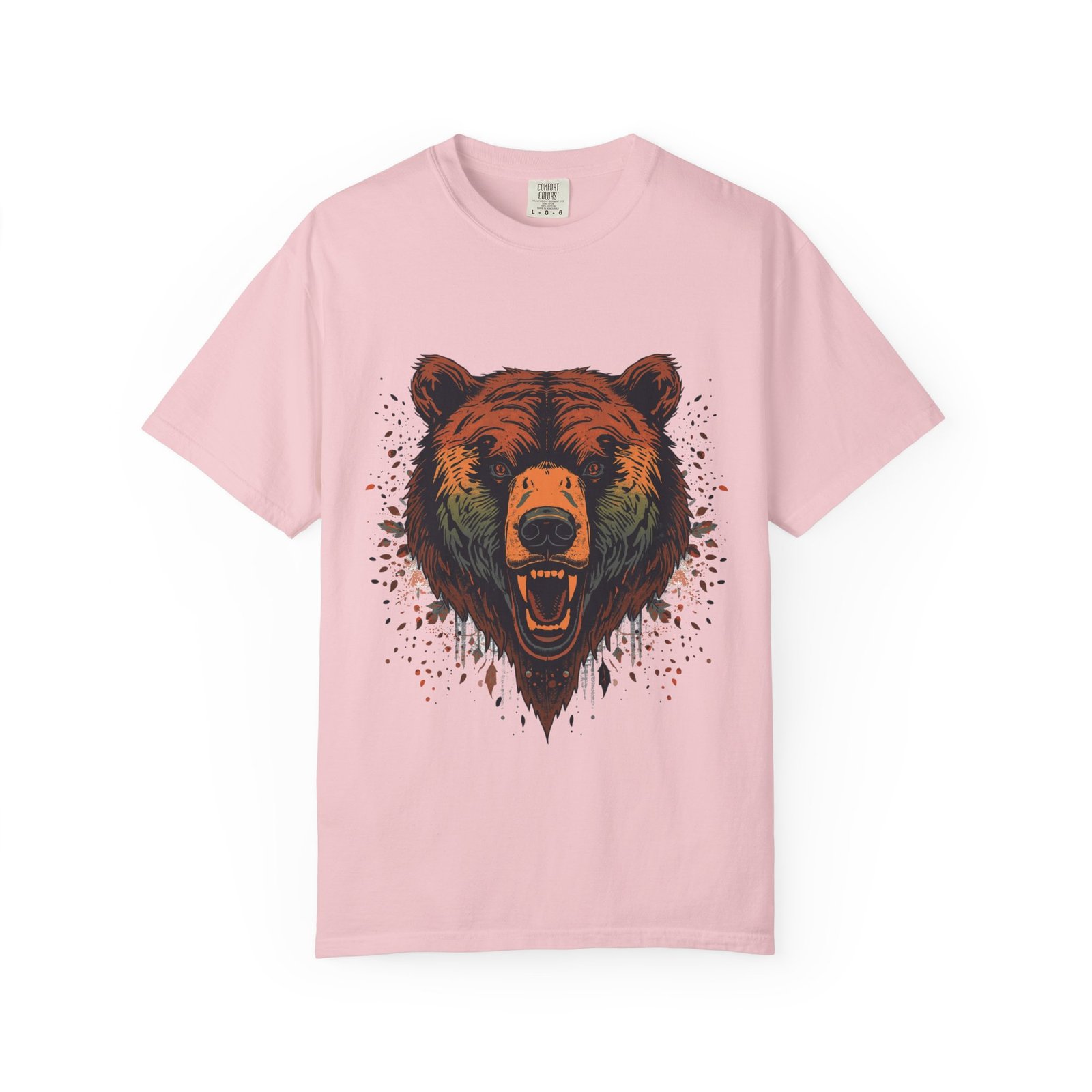 Roaring Grizzly T-Shirt, Fierce Bear Front Print, Comfort Colors 1717 - Image 15