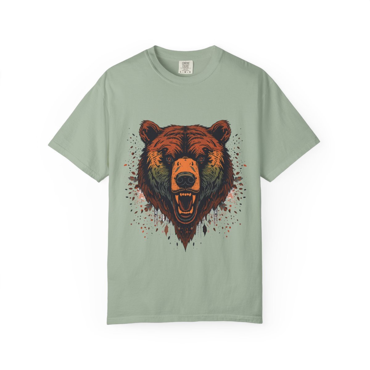 Roaring Grizzly T-shirt in Bay, front view