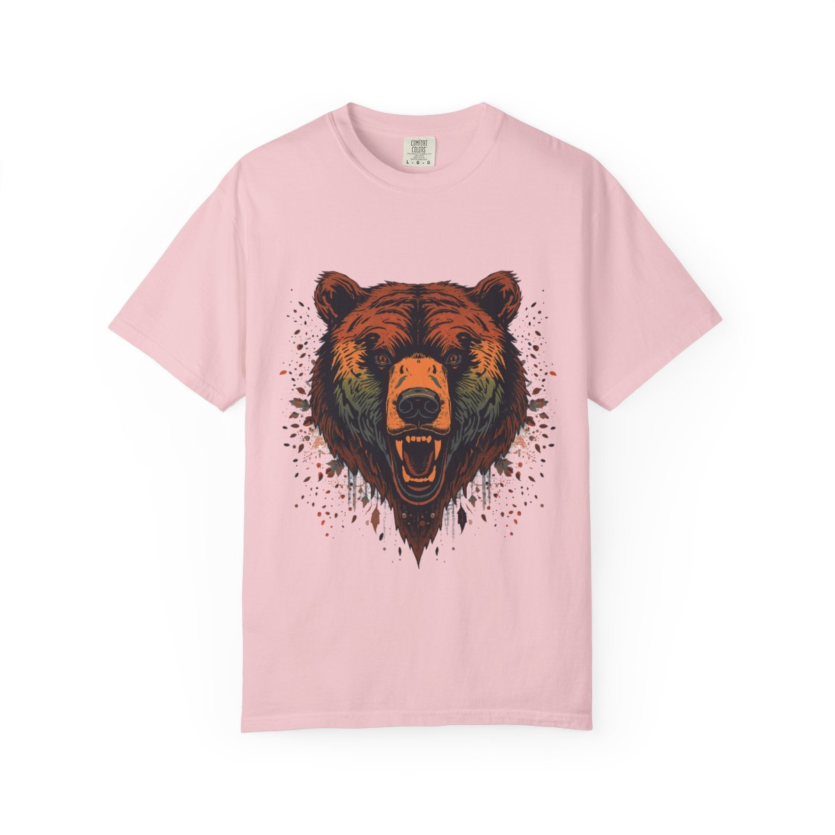 Roaring Grizzly T-shirt in Blossom, front view