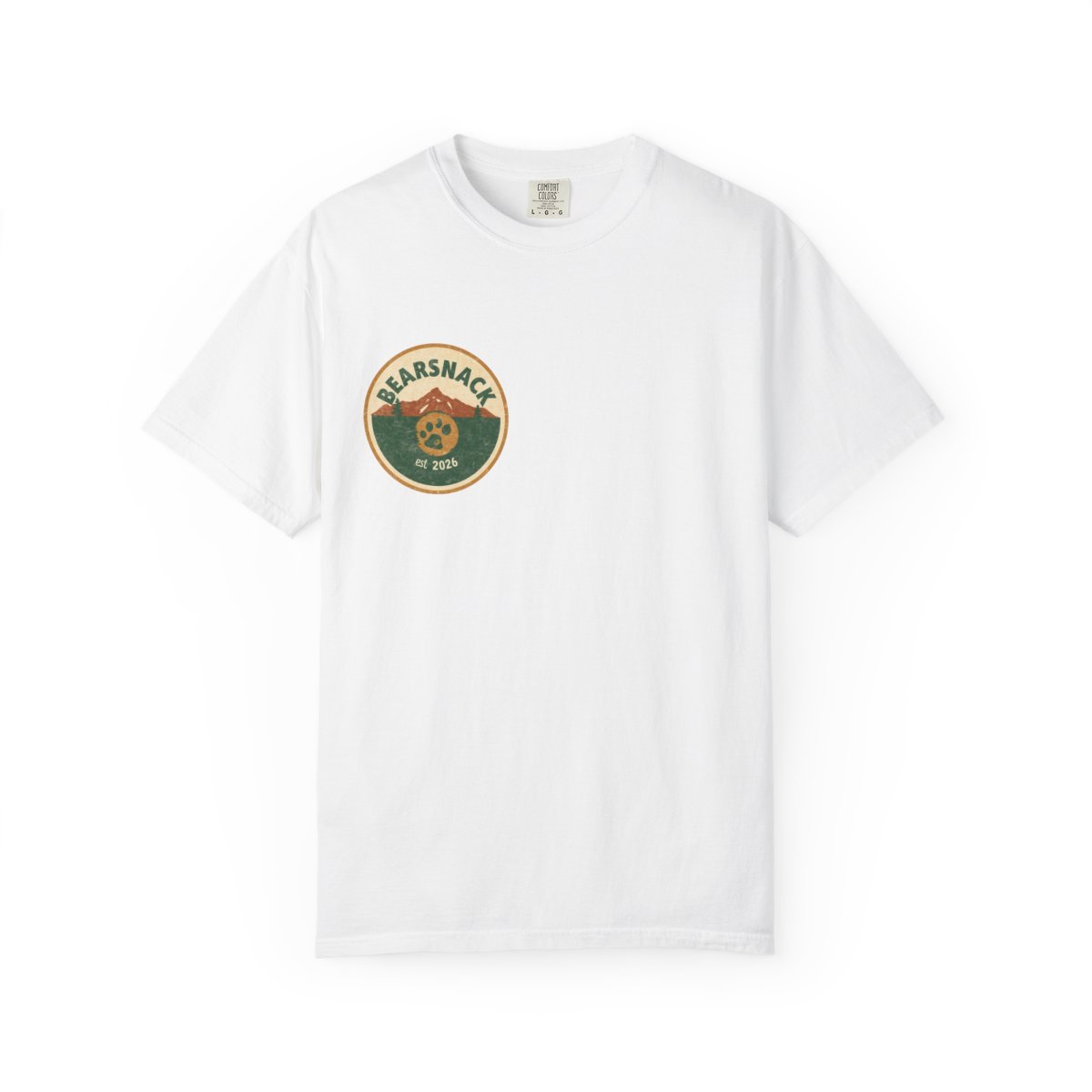 Watercolor Two Bears T-Shirt, Mountain Back Print, Comfort Colors 1717